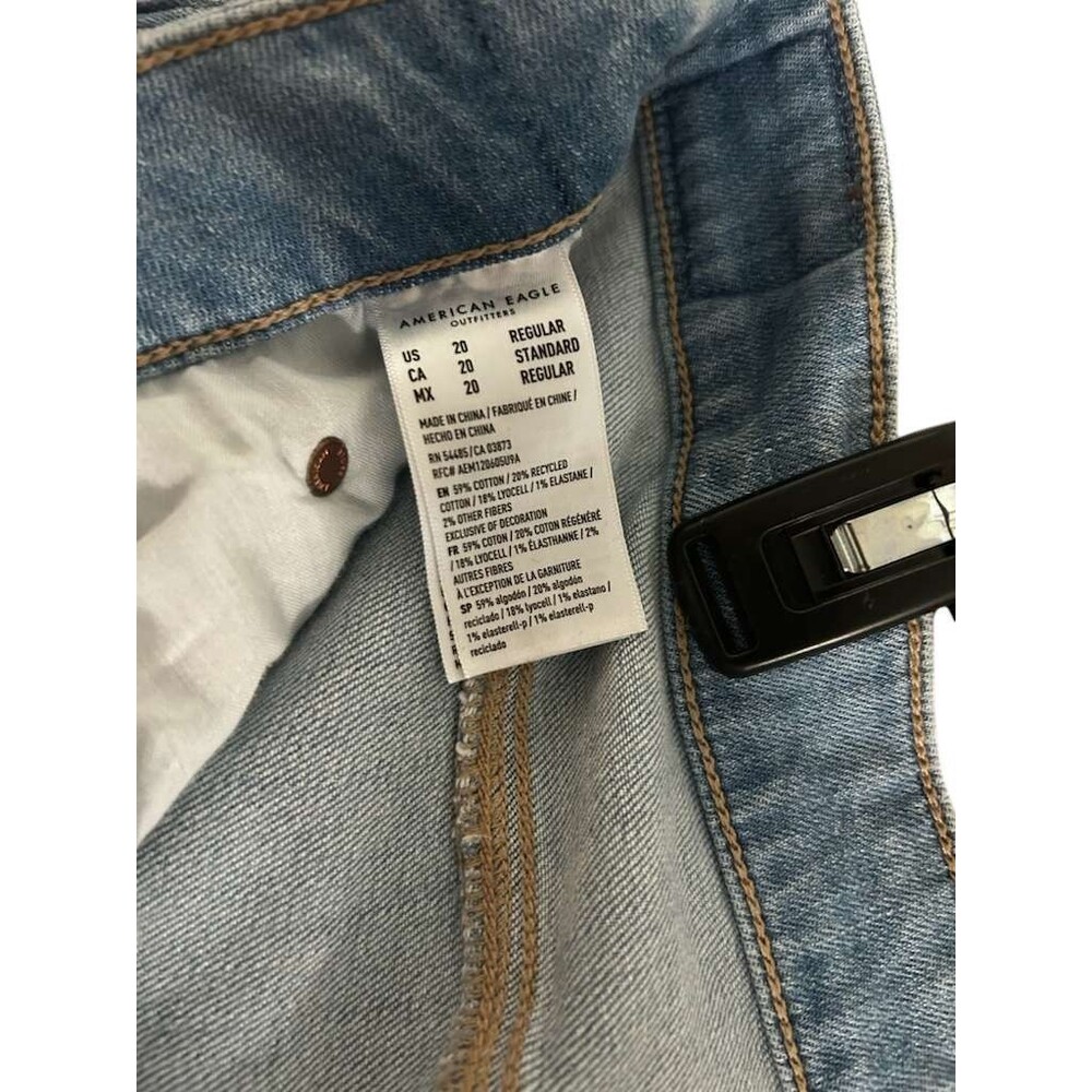 American Eagle Baggy Super High Rise Wide Leg Jeans Size 20 Denim Stretch Y2K - Picture 5 of 7